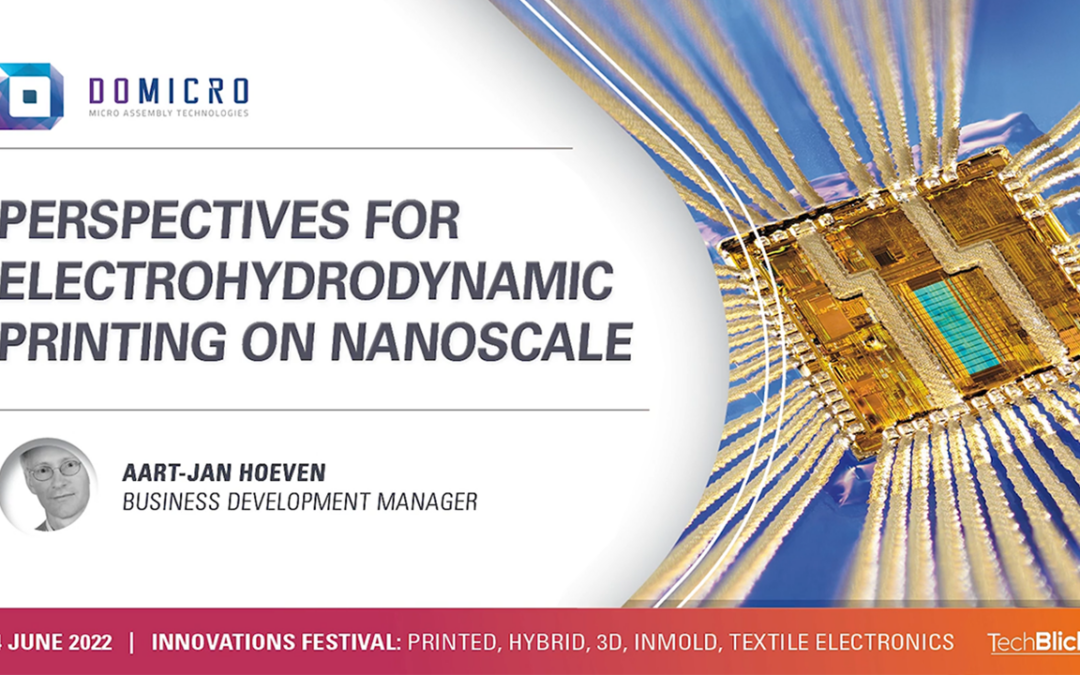Webinar video: Perspectives For Electrohydrodynamic Printing on Nanoscale – TechBlick Innovation festival (24 June 2022)